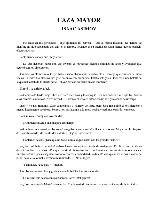 Portada de Caza Mayor
